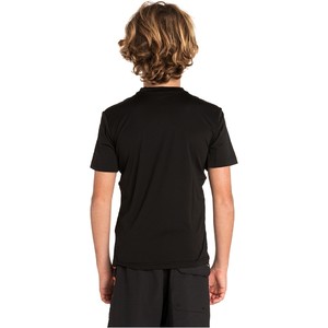2019 Rip Curl Curl Junior Boy's Search Surflite UV T-shirt / Rash Vest Zwart Wly7fb